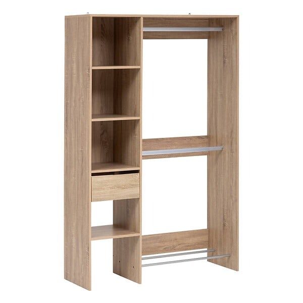5 FIVE SIMPLY SMART - Dressing 2 penderies effet chêne naturel - large