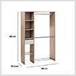5 FIVE SIMPLY SMART - Dressing 2 penderies effet chêne naturel - vignette