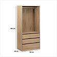 5 FIVE SIMPLY SMART - Dressing "Dolo" 3 tiroirs avec penderie effet bois - vignette