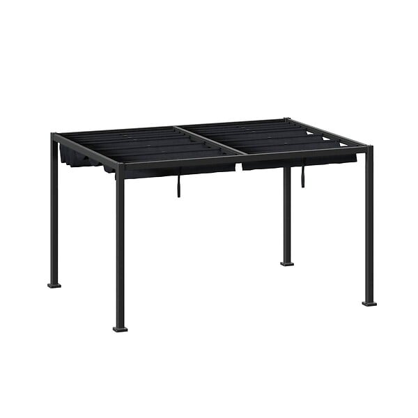 HESPERIDE - Tonnelle rectangulaire "Zalya" graphite & ardoise 4x3m - large