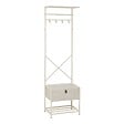 5 FIVE SIMPLY SMART - Dressing Tissa 4 patères 1 tiroir beige - vignette