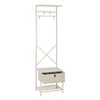 5 FIVE SIMPLY SMART - Dressing Tissa 4 patères 1 tiroir beige - vignette