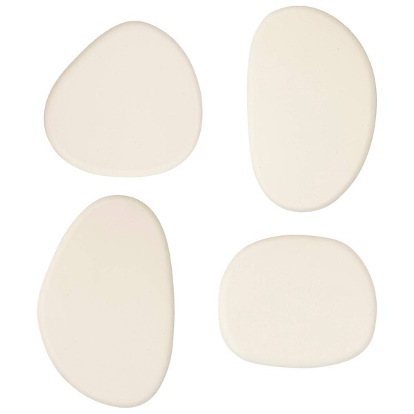 ATMOSPHERA - Lot de 4 patères organiques Karen blanc ivoire L7/10cm - large