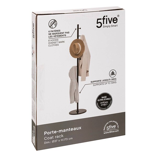 5 FIVE SIMPLY SMART - Porte-manteaux 8 crochets H173cm - large