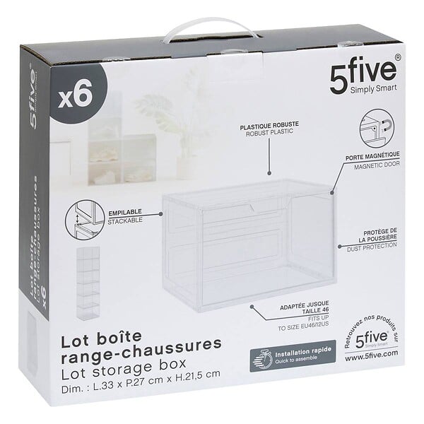 5 FIVE SIMPLY SMART - Range-chaussures Spacy Plus 6 paires - large