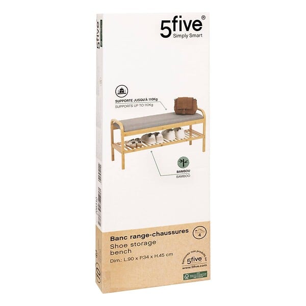 5 FIVE SIMPLY SMART - Range-chaussures "Cosy" en bambou 90x45,2cm - large