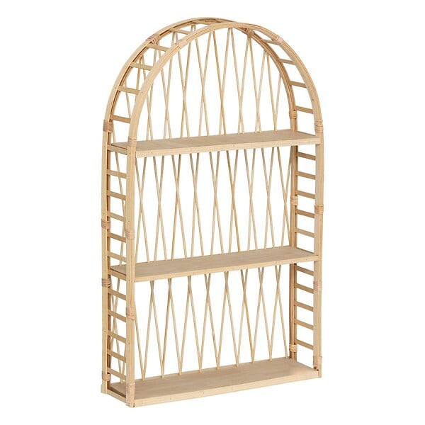 ATMOSPHERA - Etagère murale "Anahi" bambou beige 74x45cm - large