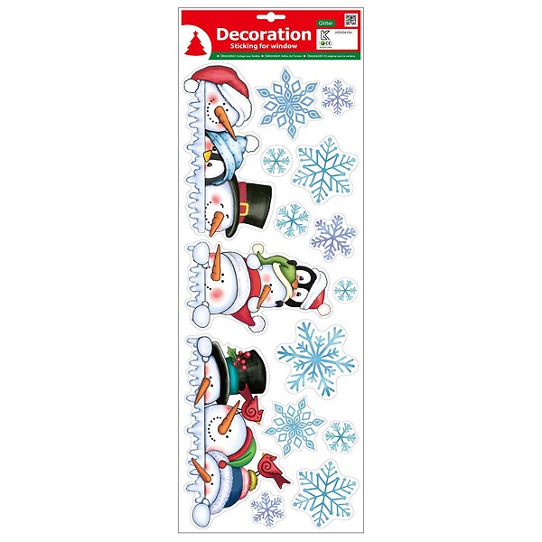 FEERIC LIGHTS & CHRISTMAS - Décovitre banderole père noël, bougie de noël 60cm - large