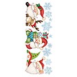 FEERIC LIGHTS & CHRISTMAS - Décovitre banderole père noël, bougie de noël 60cm - vignette