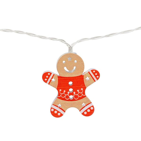 FEERIC LIGHTS & CHRISTMAS - Guirlande lumineuse Pain d'épice 10 LED Blanc chaud L 135 cm - large
