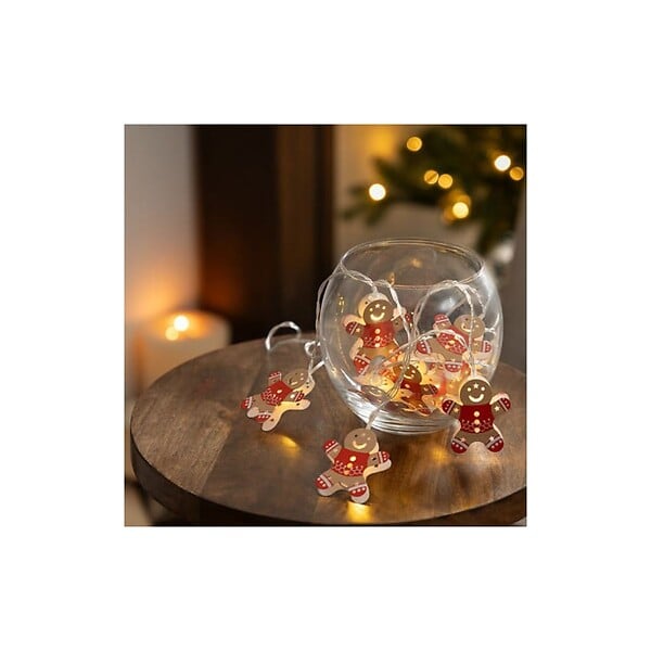 FEERIC LIGHTS & CHRISTMAS - Guirlande lumineuse Pain d'épice 10 LED Blanc chaud L 135 cm - large