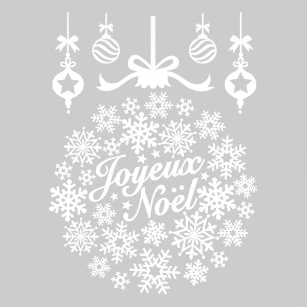 FEERIC LIGHTS & CHRISTMAS - Sticker forme flocons 29X40 - large