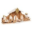 FEERIC LIGHTS & CHRISTMAS - Déco nativité 7 santons 33x16cm grès et MDF - vignette