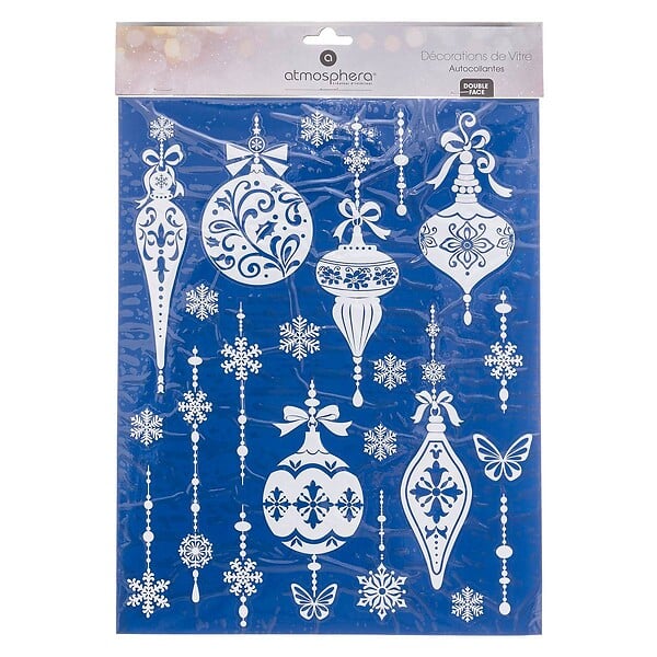 FEERIC LIGHTS & CHRISTMAS - Décovitre Boule de Noël blanche 30x42cm - large