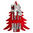 FEERIC LIGHTS & CHRISTMAS - Lot de 4 porte-couverts sapin rouge - vignette