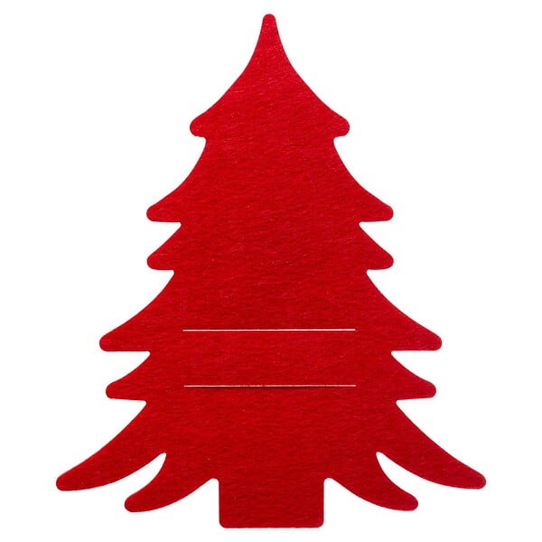 FEERIC LIGHTS & CHRISTMAS - Lot de 4 porte-couverts sapin rouge - large