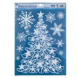 FEERIC LIGHTS & CHRISTMAS - Décovitre pailleté blanc 29x41cm - vignette