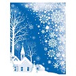 FEERIC LIGHTS & CHRISTMAS - Décovitre blanc paillettes 29x41cm - vignette