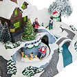 FEERIC LIGHTS & CHRISTMAS - Village lumineux père Noël avec traineau et bonhomme de neige 10 LED - vignette
