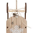 FEERIC LIGHTS & CHRISTMAS - Suspension de Noël Luge en Bois avec déco Flocon H 20 cm - vignette