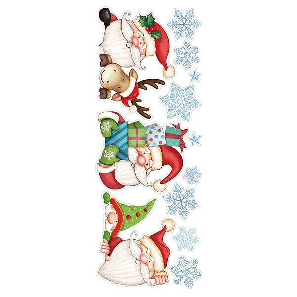 FEERIC LIGHTS & CHRISTMAS - Décovitre banderole père noël, bougie de noël 60cm - large