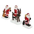 FEERIC LIGHTS & CHRISTMAS - lot de 3 santons pour village Père Noël H.21cm assorti - vignette