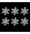 FEERIC LIGHTS & CHRISTMAS - Déco de Noël Lot de 6 Flocons pailletés à suspendre D 20 cm - vignette