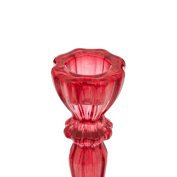 FEERIC LIGHTS & CHRISTMAS - Bougeoir H.11cm verre rouge - large