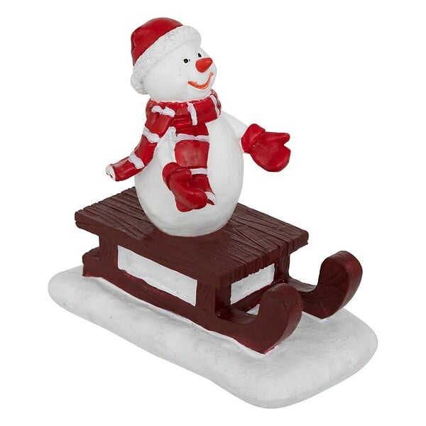 FEERIC LIGHTS & CHRISTMAS - Santon pour village personnage avec luge H.9cm assorti - large