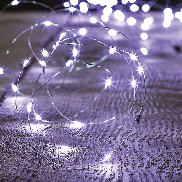 FEERIC LIGHTS & CHRISTMAS - Guirlande lumineuse Intérieur 100 LED Blanc Froid sur 5 mètres - large