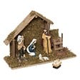 FEERIC LIGHTS & CHRISTMAS - Crèche de Noël à LED avec 7 santons 30x20cm résine et bois - vignette
