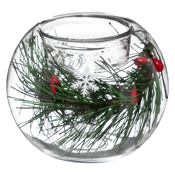 FEERIC LIGHTS & CHRISTMAS - Photophore boule décoré verre - large
