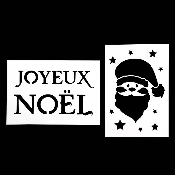 FEERIC LIGHTS & CHRISTMAS - Lot de 2 pochoirs de noël 21X37 - large