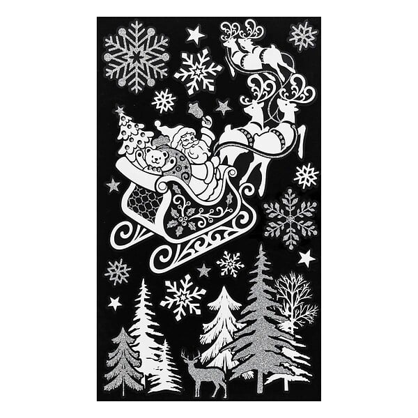 FEERIC LIGHTS & CHRISTMAS - Sticker Blanc Imprimé Argent - large