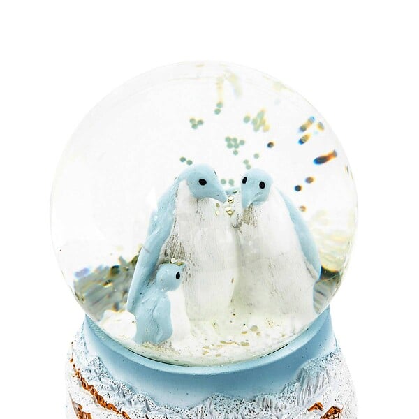 FEERIC LIGHTS & CHRISTMAS - BOULE NEIGE PINGOUINS 65MM - large