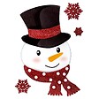 FEERIC LIGHTS & CHRISTMAS - Sticker Père Noel/Bonhomme de Neige - vignette