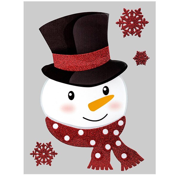 FEERIC LIGHTS & CHRISTMAS - Sticker Père Noel/Bonhomme de Neige - large