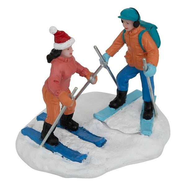 FEERIC LIGHTS & CHRISTMAS - Lot de 6 santons pour village sport d'hiver - large