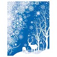FEERIC LIGHTS & CHRISTMAS - Décovitre blanc paillettes 29x41cm - vignette