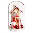 FEERIC LIGHTS & CHRISTMAS - Déco sujet bois sous cloche H12 - vignette