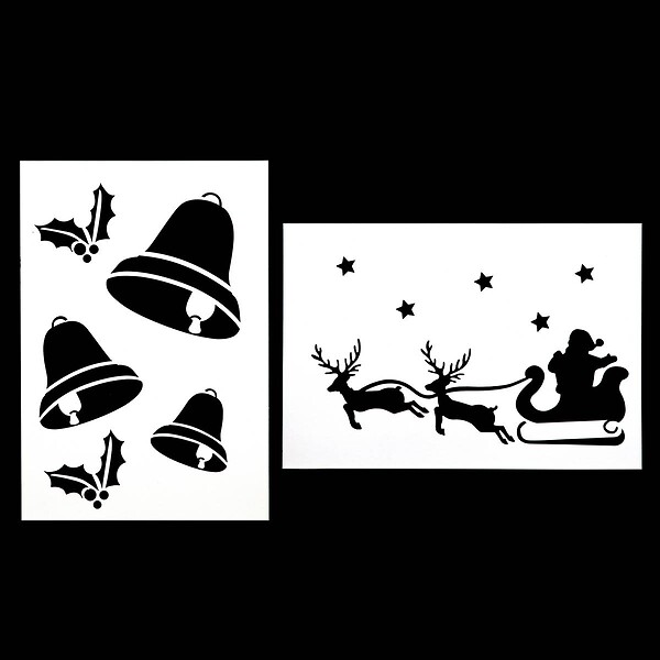 FEERIC LIGHTS & CHRISTMAS - Lot de 2 pochoirs de noël 21X37 - large