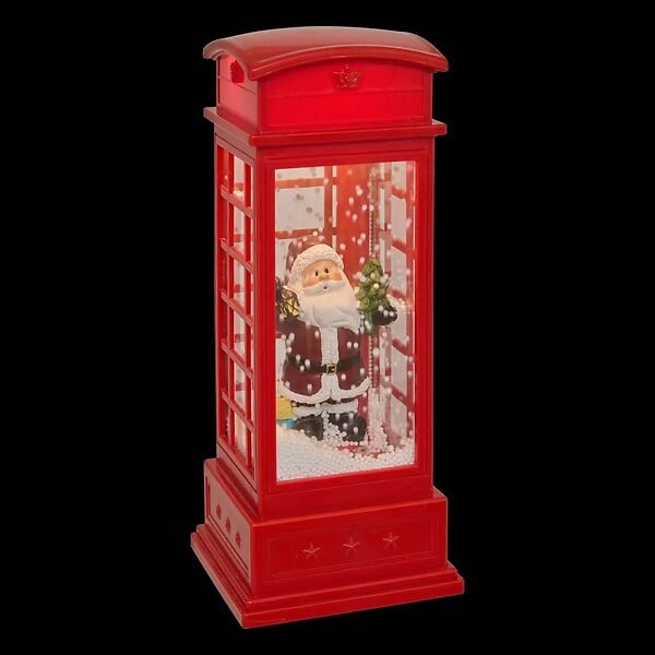 FEERIC LIGHTS & CHRISTMAS - Déco lumineuse Cabine téléphonique 2 LED Blanc Froid H 25 cm - large