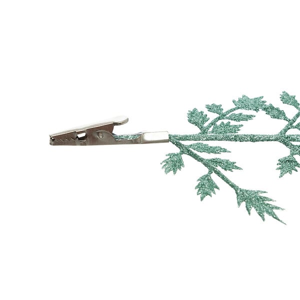 FEERIC LIGHTS & CHRISTMAS - Déco de Noël Branche Verte pailletée H 35 cm - large