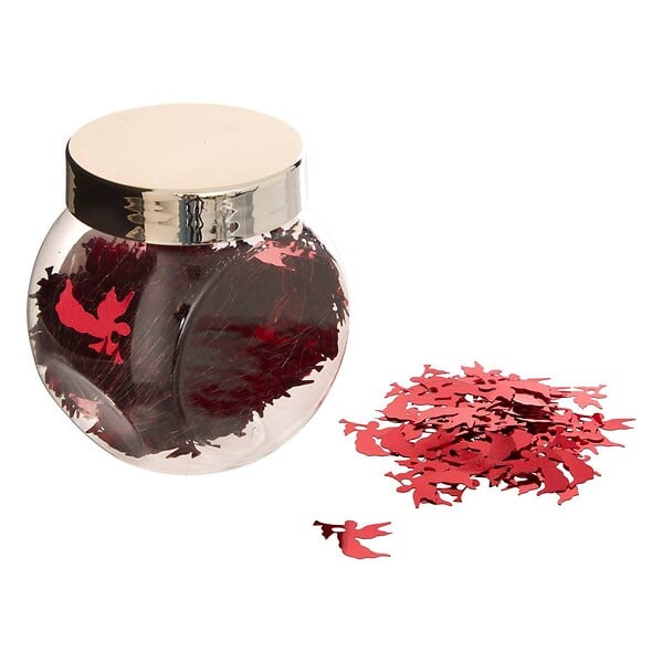 FEERIC LIGHTS & CHRISTMAS - Bocal d'accessoires déco de table brillantes rouge - large