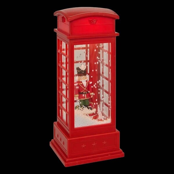 FEERIC LIGHTS & CHRISTMAS - Déco lumineuse Cabine téléphonique 2 LED Blanc Froid H 25 cm - large