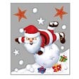 FEERIC LIGHTS & CHRISTMAS - Sticker père noël paillettes 2 assortiments 29x35cm - vignette