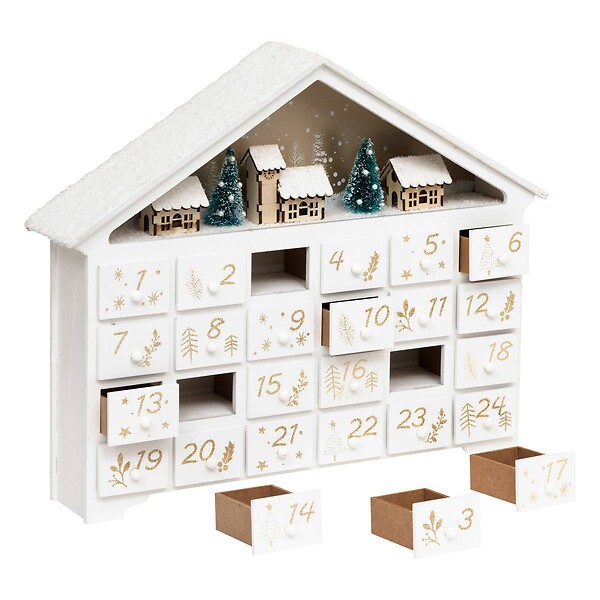 FEERIC LIGHTS & CHRISTMAS - CALEND AVENT MAISON BLC H33 - large