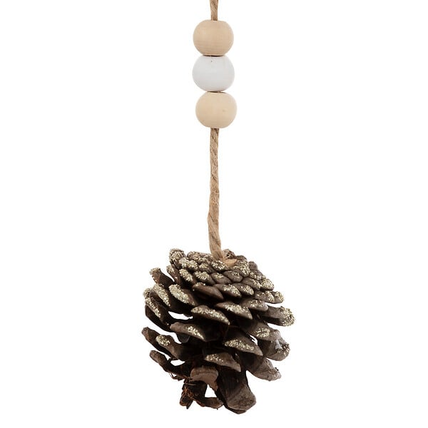 FEERIC LIGHTS & CHRISTMAS - Suspension de Noël Champignon et Pomme de pin H 33 cm - large