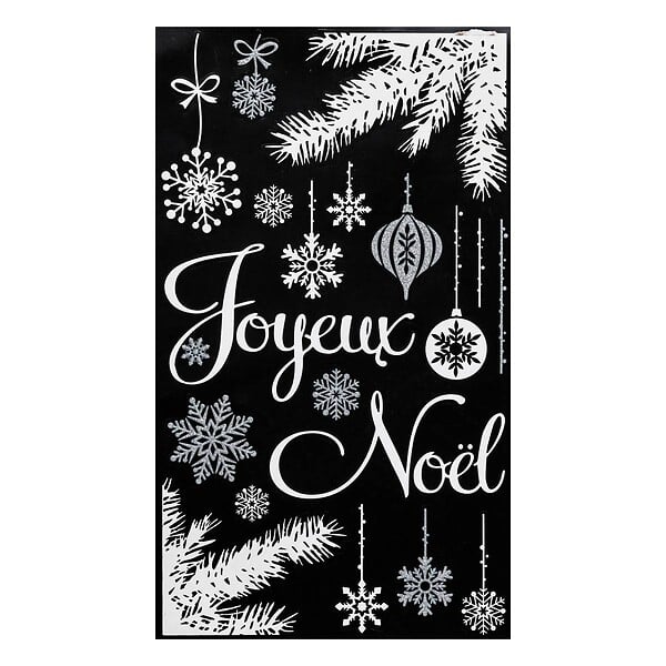 FEERIC LIGHTS & CHRISTMAS - Sticker Blanc Imprimé Argent - large