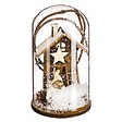 FEERIC LIGHTS & CHRISTMAS - Décoration sujet bois sous cloche H11 - vignette